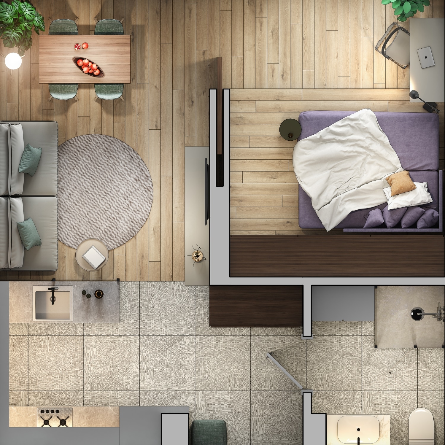 Detailed 2D and 3D Interactive Floor Plans